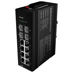 Switch PoE Marca Blanca SW1208HIPOE-MGF-240-DIN
